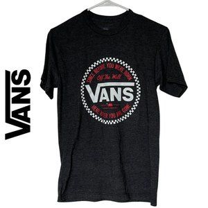 Vans Men's Gray T-Shirt with front logo SZ S